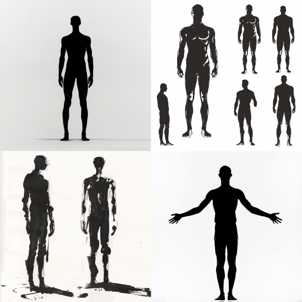 A human figure turnaround page